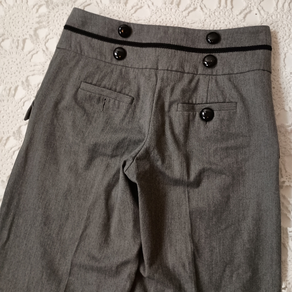 Anthropologie Gray Wide Leg Pants - Picture 8 of 9